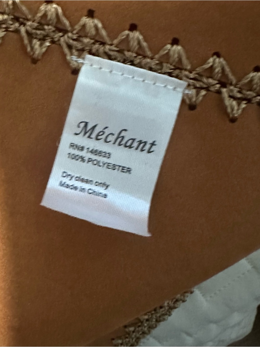 Mechant Suede Vest with Crochet Trim Sz M - Picture 7 of 7